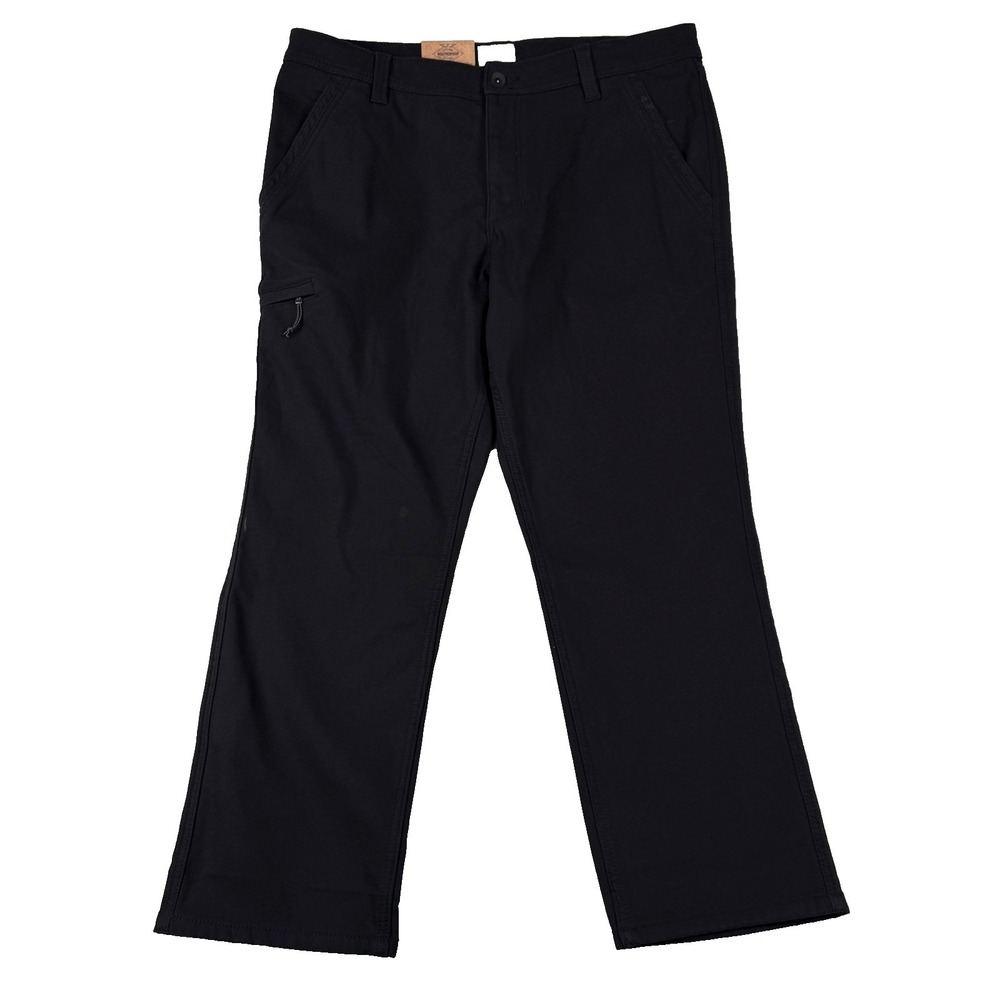 Weatherproof Vintage Pants Mens 38x30 Canvas Fleece Lined‎ Black Pants Flaw